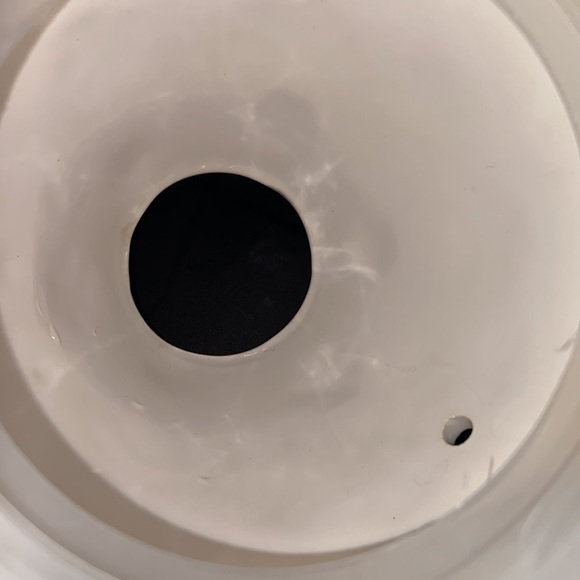 Winter Ceramic Candle Topper. White with Gray Snowflakes. - Picture 6 of 7